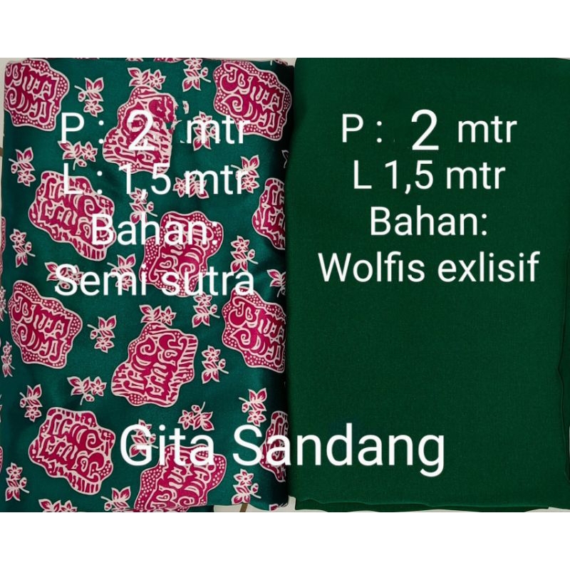 1 set kain seragam bkmm masing² 2 meter