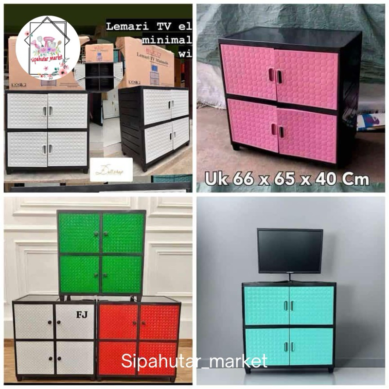 LEMARI TV PLASTIK LEMARI PLASTIK SEKAT LEMARI ROTAN 2 SUSUN