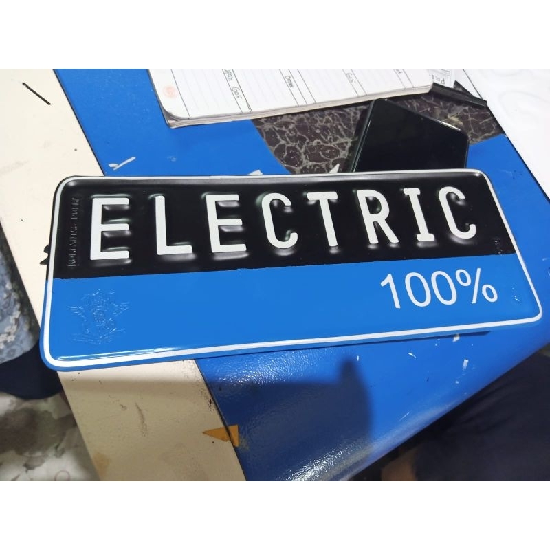 plat nomor motor LISTRIK (sepasang)
