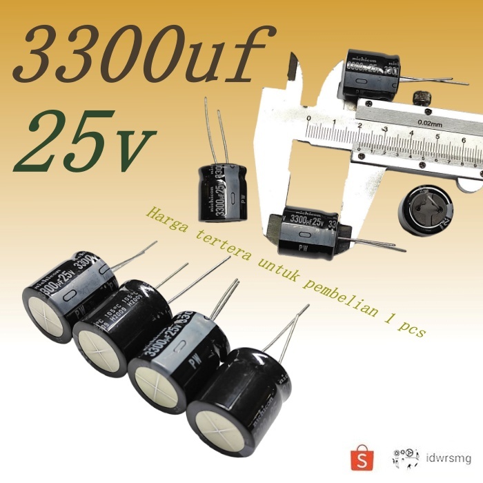 Elco 25v 3300uf NICHICON ORI