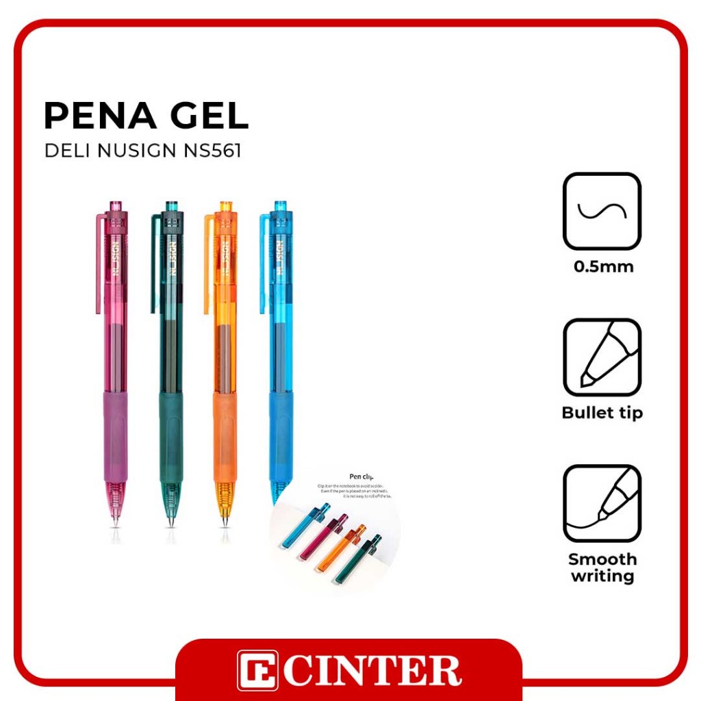 

DELI - PENA GEL / PULPEN GEL NUSIGN NS561 GEL 0.5MM BLACK