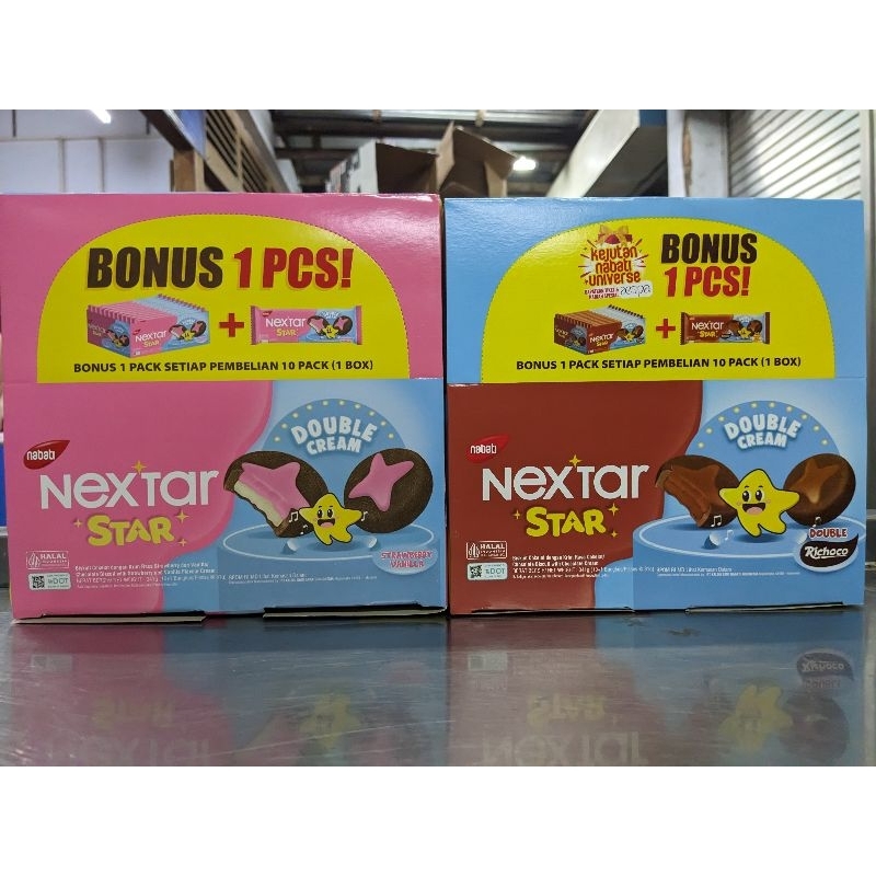 

NEXTAR STAR 31Gr COKELAT/STROBERI 1 BOX ISI 10+1 PCS