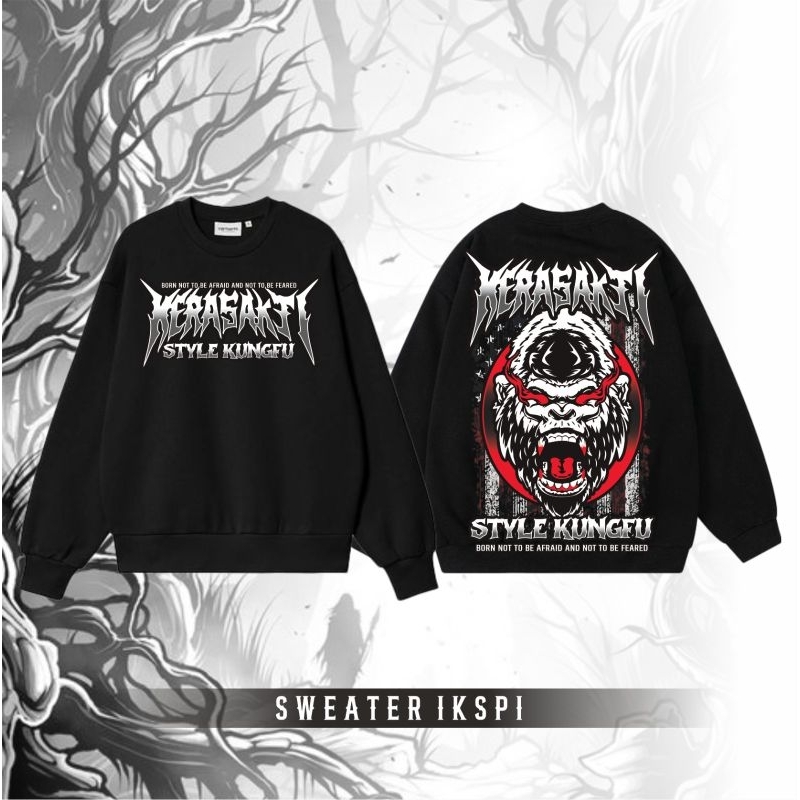 Sweater Crewneck IKSPI Kera Sakti Style Kungfu Motif Terbaru By Ikspi Merch