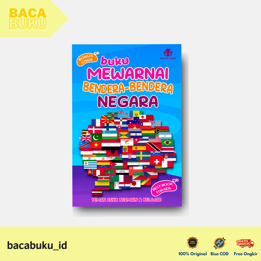 BUKU MEWARNAI BENDERA BENDERA NEGARA - Media Eduka