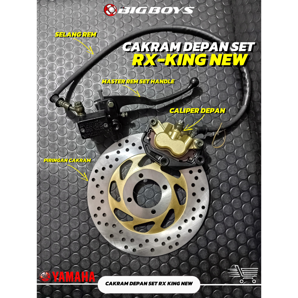 CAKRAM RX KING NEW KOMPLIT/MASTER REM ASSY RX KING CALIPER MASTER REM SET RX KING NEW