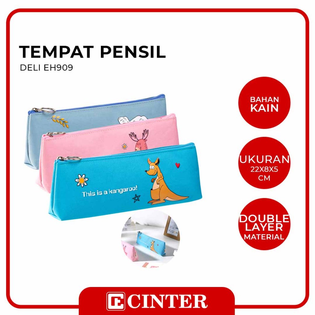 

DELI - TEMPAT PENSIL KAIN / KOTAK PENSIL / PENCIL CASE EH909 MOTIF DEER