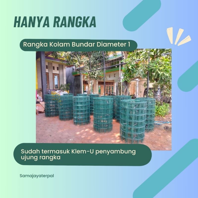 Rangka Besi Kolam Terpal Bundar Diameter 1 - Rangka Kolam Terpal + Klem-U