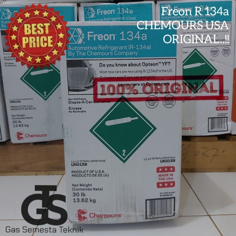 FREON R134A CHEMOURS USA ORIGINAL | FREON R134 CHEMOURS USA | FREON R 134A CHEMOURS USA | FREON R 13