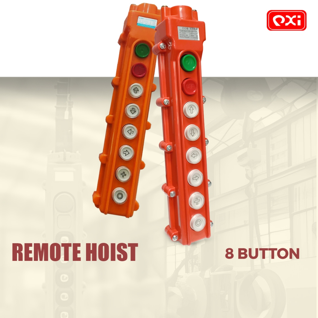 Remote Hoist Button Control 8 Tombol / Remot Crane Push Button Switch