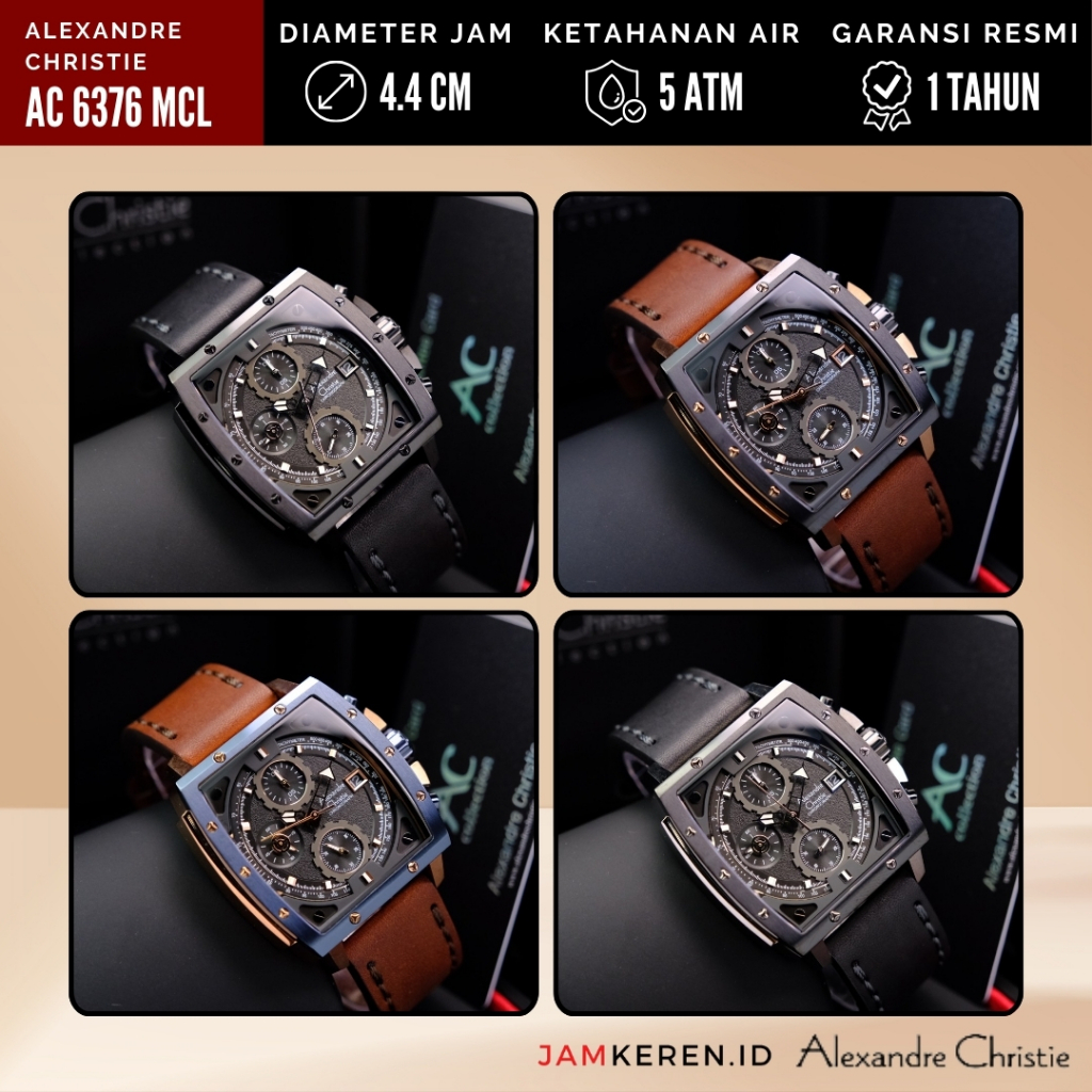 Alexandre Christie -  Jam Tangan Pria Alexandre Christie - AC 6376 MCL Original Garansi Resmi