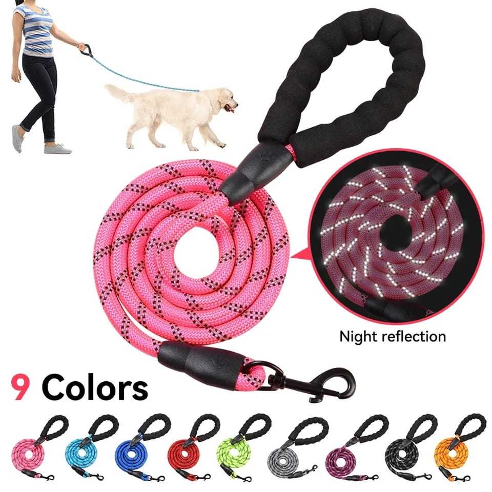 Tali Tuntun Anjing /  Leash Harness Anjing Panjang 1,2 cm x 12 Meter / 120 cm Rantai Rante Hewan Anj
