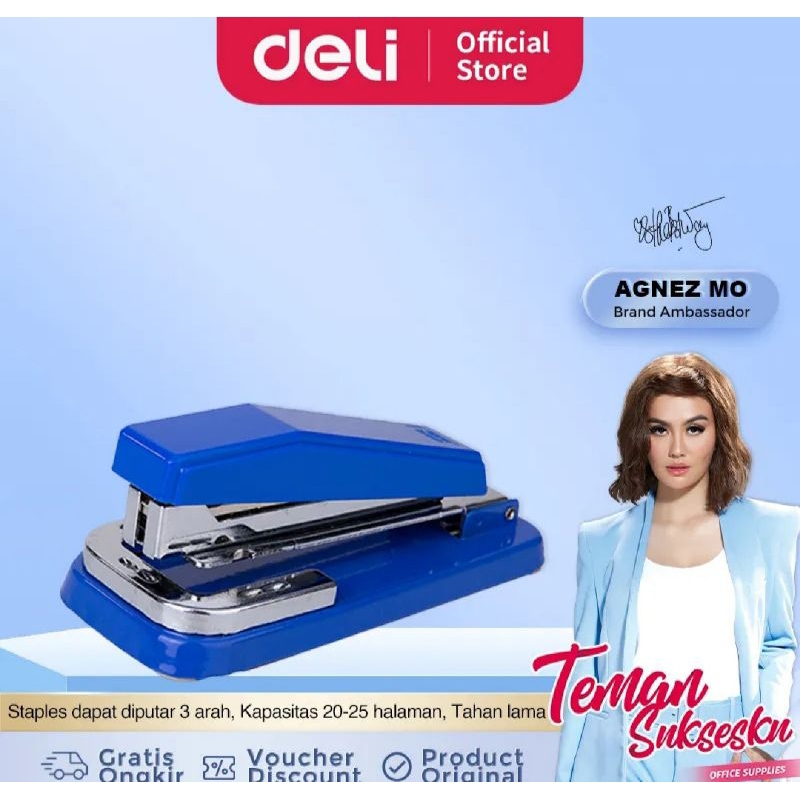 

Deli Stapler 25 Lembar (Dapat Diputar 3 Arah) Code E0414.