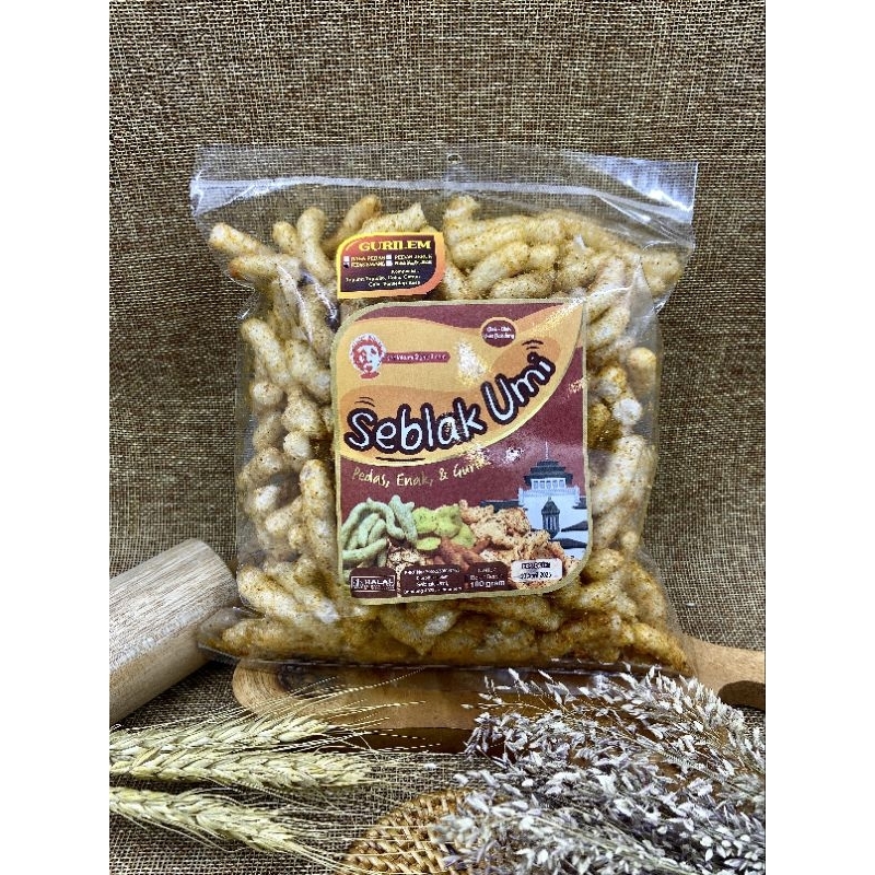 

Seblak Umi Kerupuk gurilem pedas gurih bawang100 gram