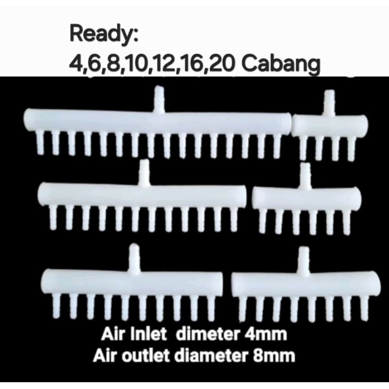 Cabang Pembagi Selang Aerator Aquarium Akuarium Cabang Selang Gelembung udara Air Flow