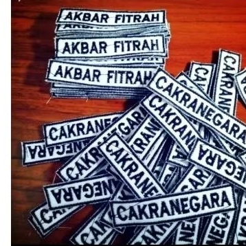 

bordel nama dada siswa putih/coklat isi 50