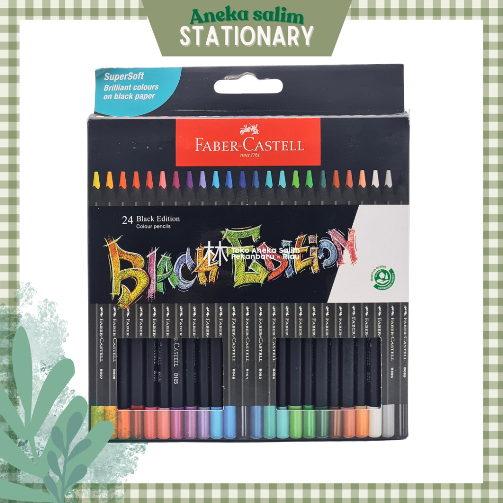 

Anekasalim - Pensil Warna Faber Castell 24 Warna Black edition