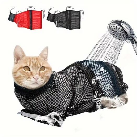 Kantong Mandi Kucing Pet Grooming Bag kantung mandi hewan Grooming Kucing Anjing Pet Shower Bath Bag