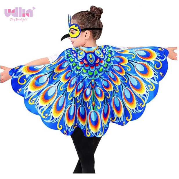 [TERLARIS] Udlia Kostum Sayap Burung Merak BIRU