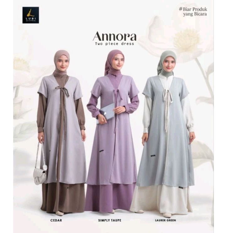 ANNORA DRESS/ANNORA BY LUBI/DRESS ANNORA/DRESS MUSLIMAH KEKINIAN