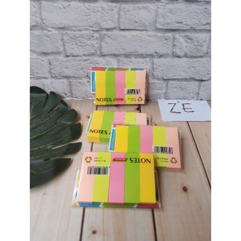 

Pembatas Buku Sticky Note & Memo Polos Isi 6 Warna 100 Lembar