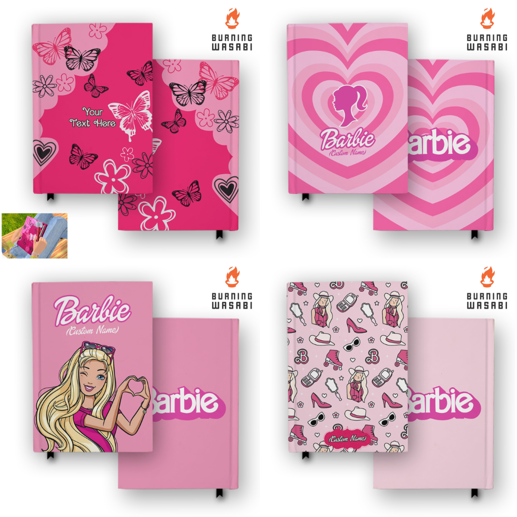 

Buku Catatan Notebook Barbie Diaries Girly Hardcover Custom Nama Diary Gift Agenda Burning Wasabi