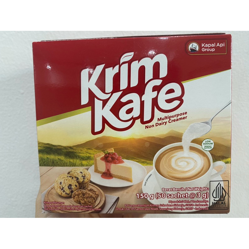 

Krim Kafe Kapal Api Kreamer Kopi Low Sodium isi 50 sachet