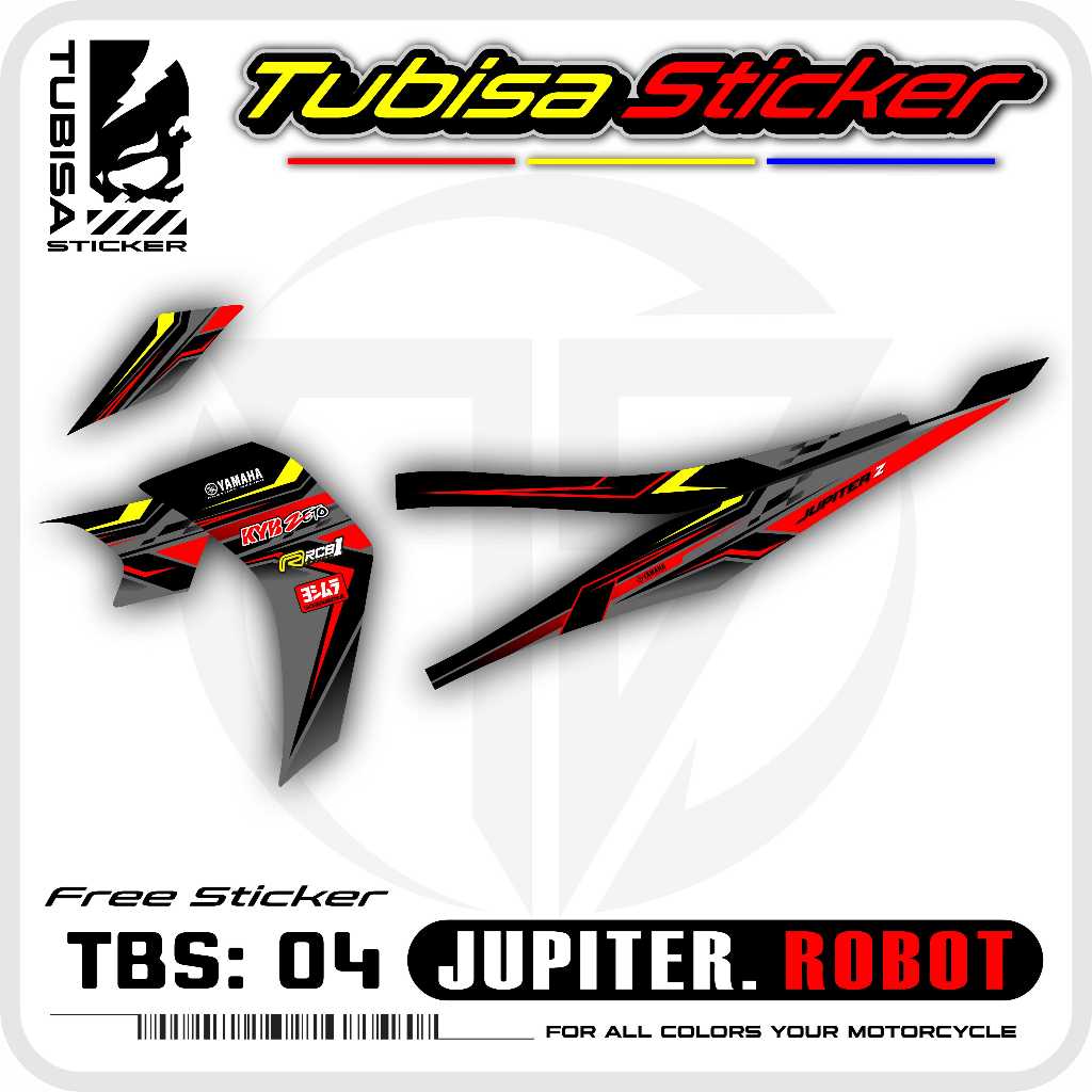 Sticker Striping Variasi Jupiter Robot - Stiker Striping Motor Jupiter Robot. TBS.04