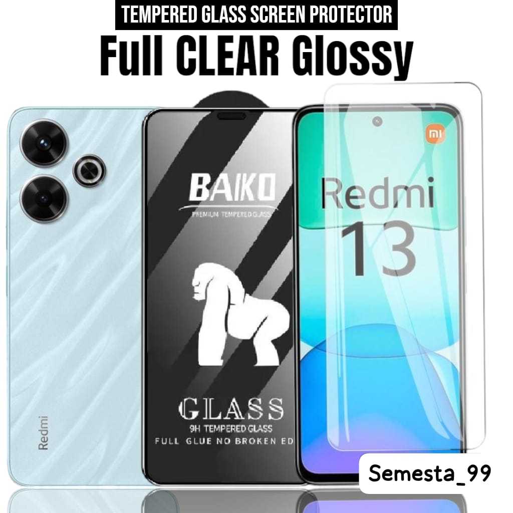 BAIK KO Temper Glass Anti Gores Xiaomi Redmi 13 13Pro 13C 12 12C A3 A2 A1 10-2022 10A 10C 9 9A 9C 9T