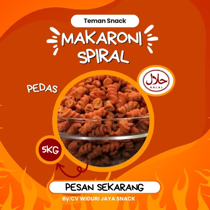 

MAKARONI SPIRAL 5 KG - WIDURI JAYA SNACK