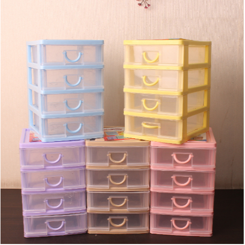 MINI KONTAINER KENZO SUSUN 4 VIOLA RAK LACI KOSMETIK PERHIASAN CONTAINER