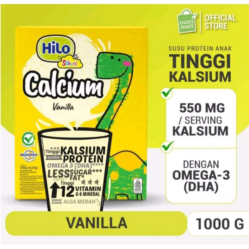 

Promo!!! HiLo School 1000gr, 500gr Susu Tinggi Kalsium dan Lebih Rendah Lemak dengan Omega 3(Exp 2026)