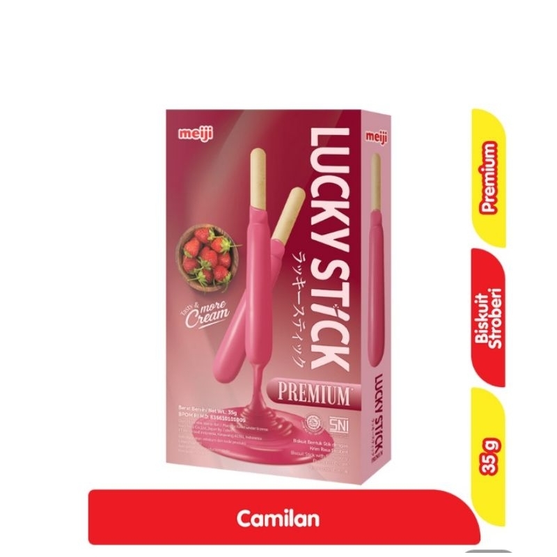 

Lucky Stick Biskuit Stik StroberiPremium 35 g