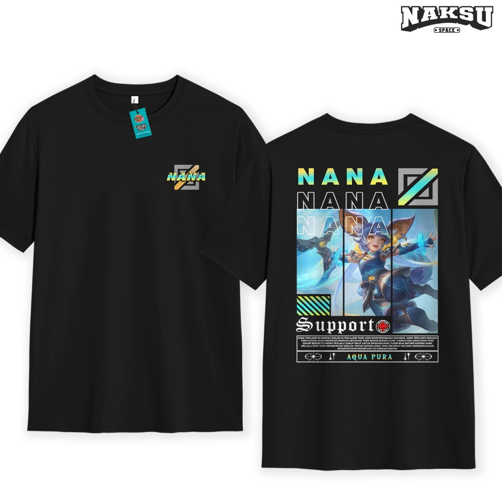 KAOS MOBILE LEGENDS SKIN NANA COLLECTOR AQUA PURE MAGE BAJU MLBB BAJU DISTRO