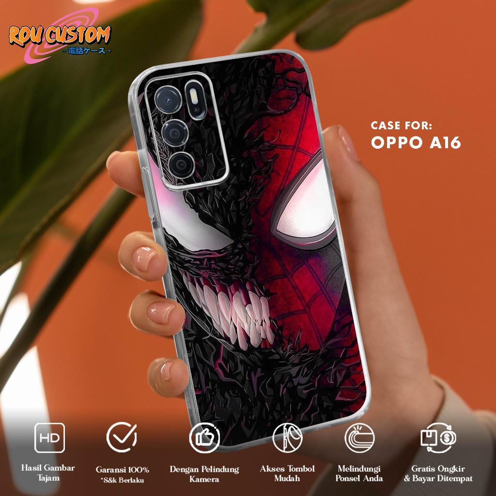 Case OPPO A16 A16S A54S - Casing OPPO A16 A16S A54S [ SPIDERMAN ] Silikon OPPO - Case Hp - Case Mewa