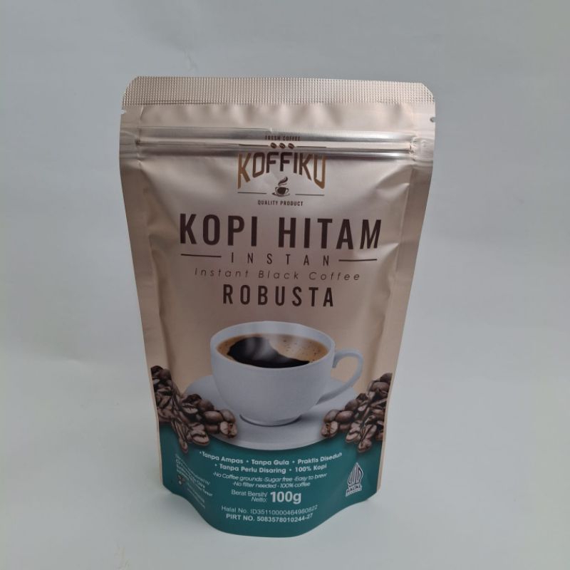 

KOFFIKU Robusta kopi hitam tanpa ampas kemasan 100gram