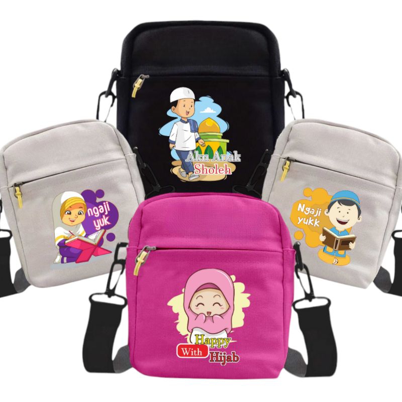 Tas Selempang Slempang iqra mengaji Ngaji Anak Murah Lucu Trend Kekinian Tas Ngaji quran Keren Untuk