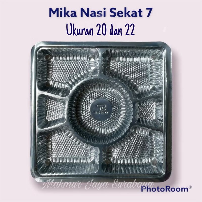 (10 pcs) Mika Dus Nasi Sekat 7 Ukuran 20x20 22x22/Samir Dus Nasi/Mika Box Nasi Sekat 7/Mika Dus Nasi