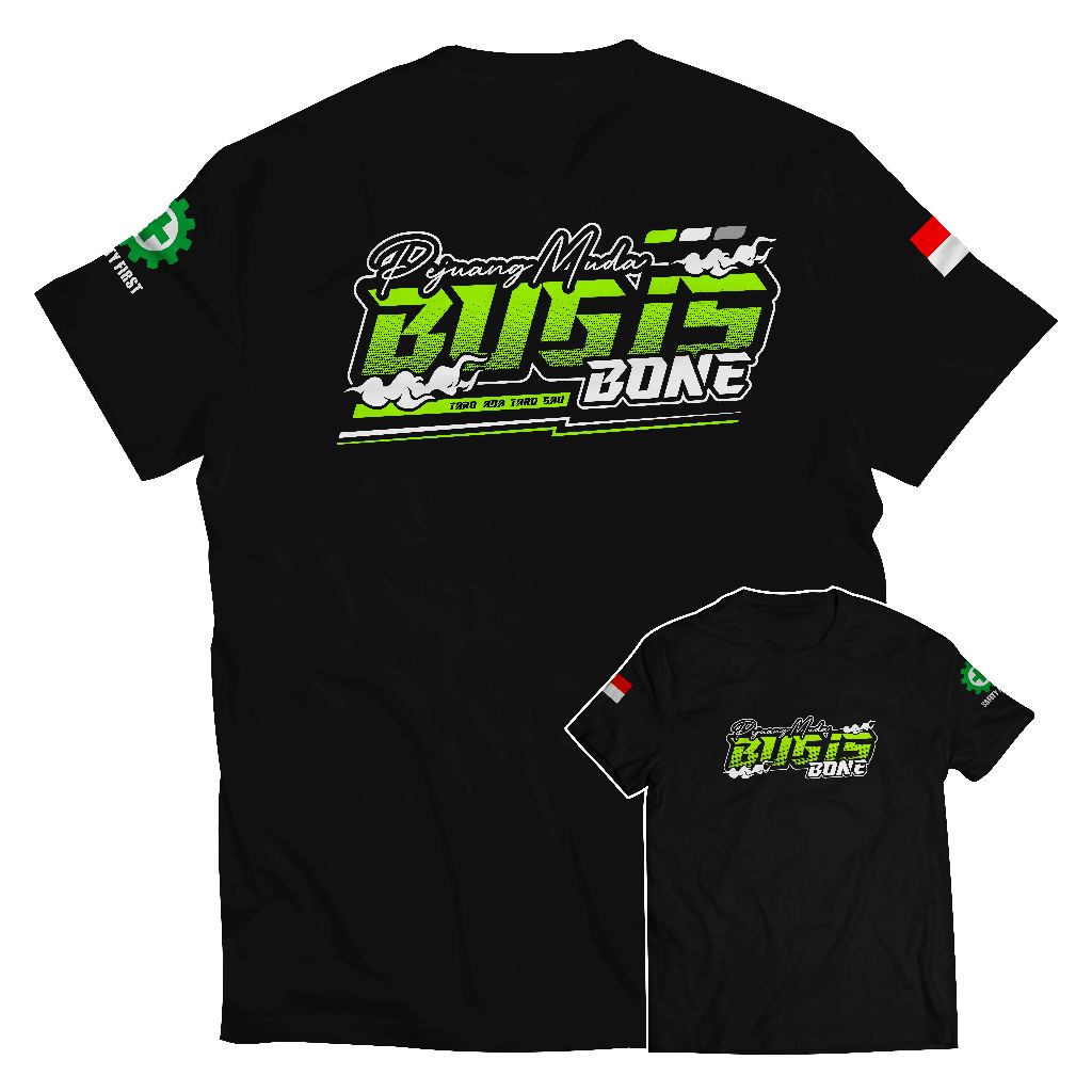 KAOS BUGIS PEJUANG MUDA BUGIS BONE COMBED PREMIUM