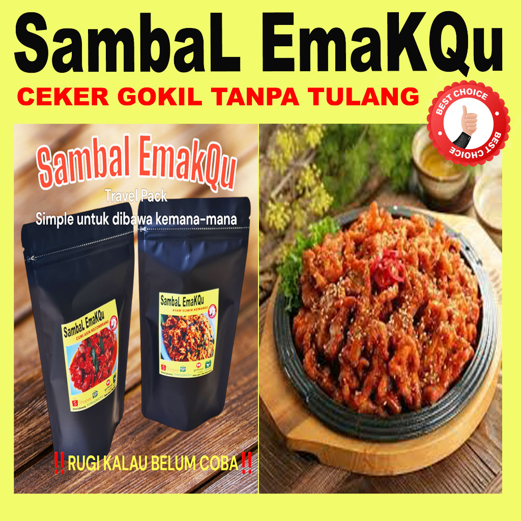 

Ceker Gokil Tanpa tulang . Sambal EmakQu . Lezat Mantab . Ceker tanpa tulang . Sambal Ceker tanpa tulang . sambal