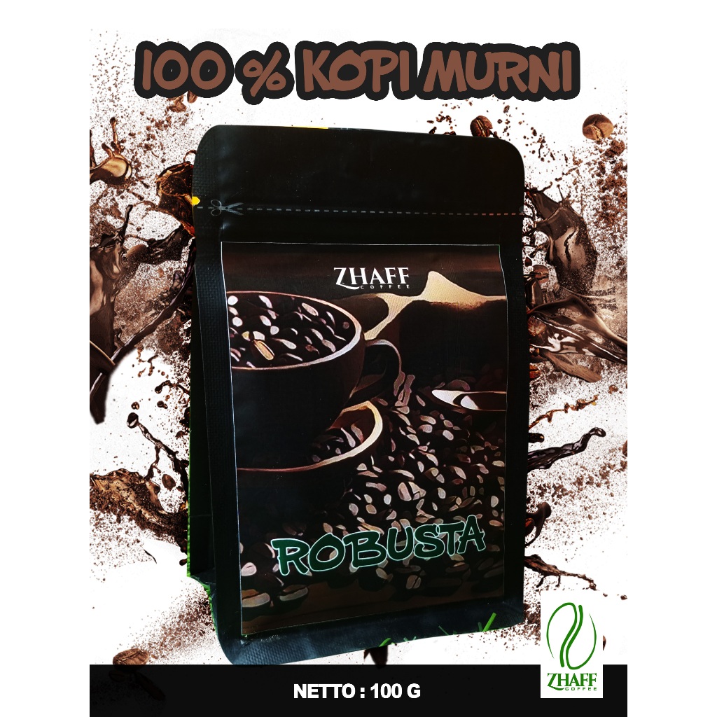 

Kopi Robusta Spesial 100 gram bubuk hitam Fresh Roasted