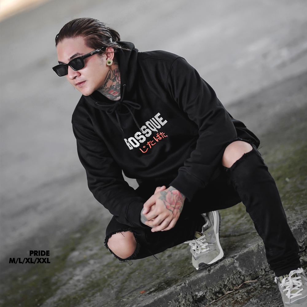 FAVORIT Bossque - Pride Hoodie Pria Bordir Hoodie Distro Sweater Pria Pullover Jaket Hodie Sweter