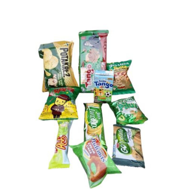 

PAKET ULTAH SERBA HIJAU ISI 10 ITEM FREE PLASTIK ULTAH