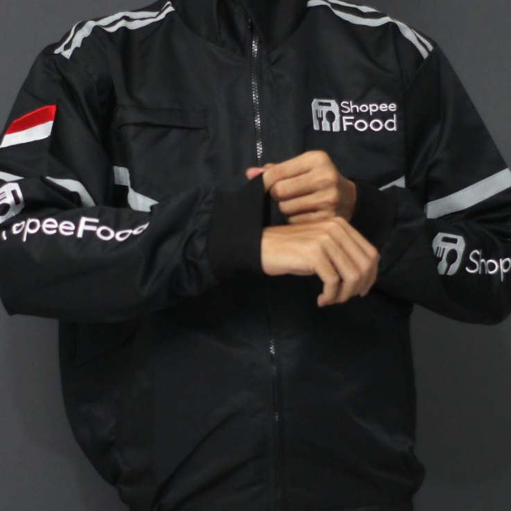Premium Jaket bomber hitam ojek on jaket s food hitam  driver ojol  jaket motor pria