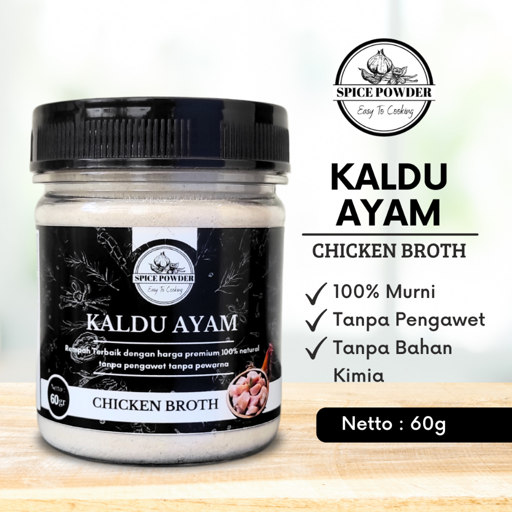 

Spice Powder - Kaldu Ayam Kampung Asli Tanpa Pengawet Gluten Free 100% Natural