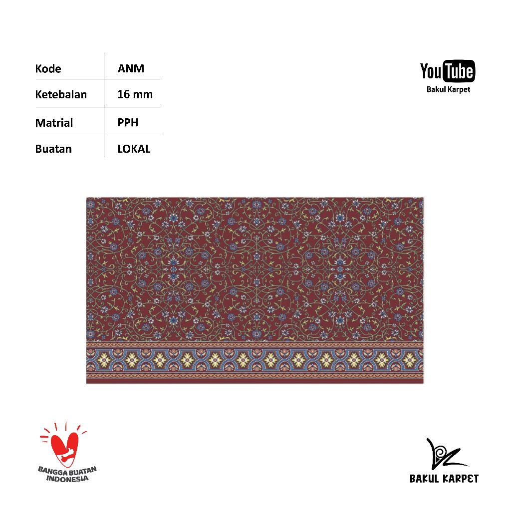 Karpet Masjid ANM AL-NIMA Lokal tebal 16mm