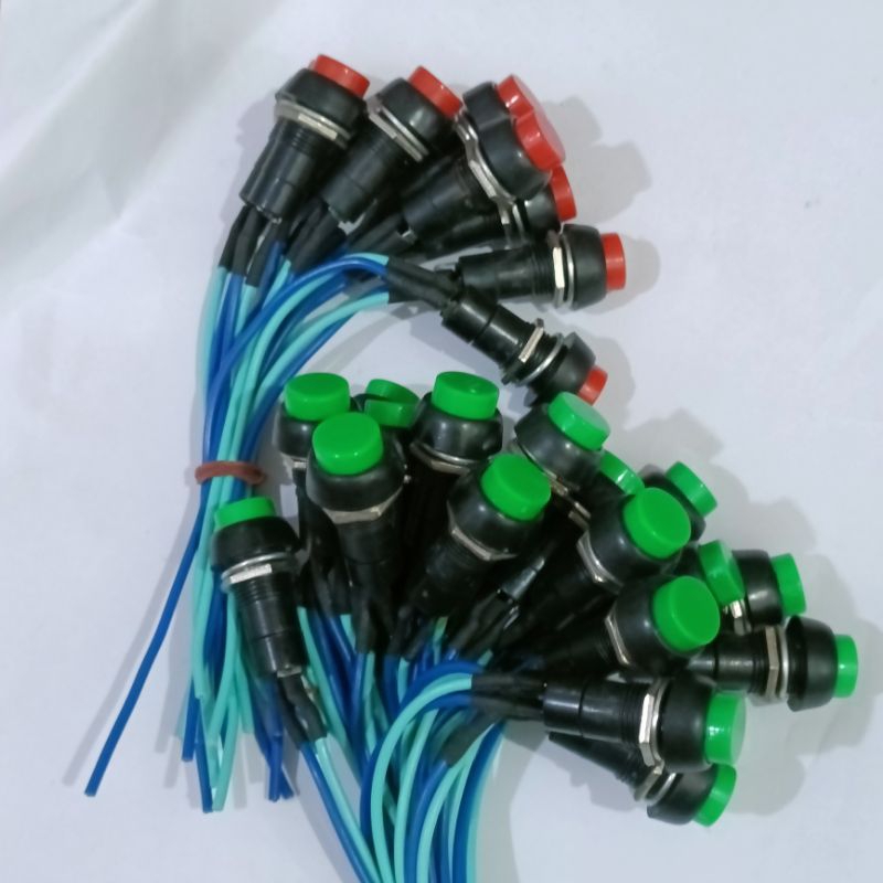 Saklar Bulat Tombol Push ON OFF Motor Universal Push Switch Piw Piw