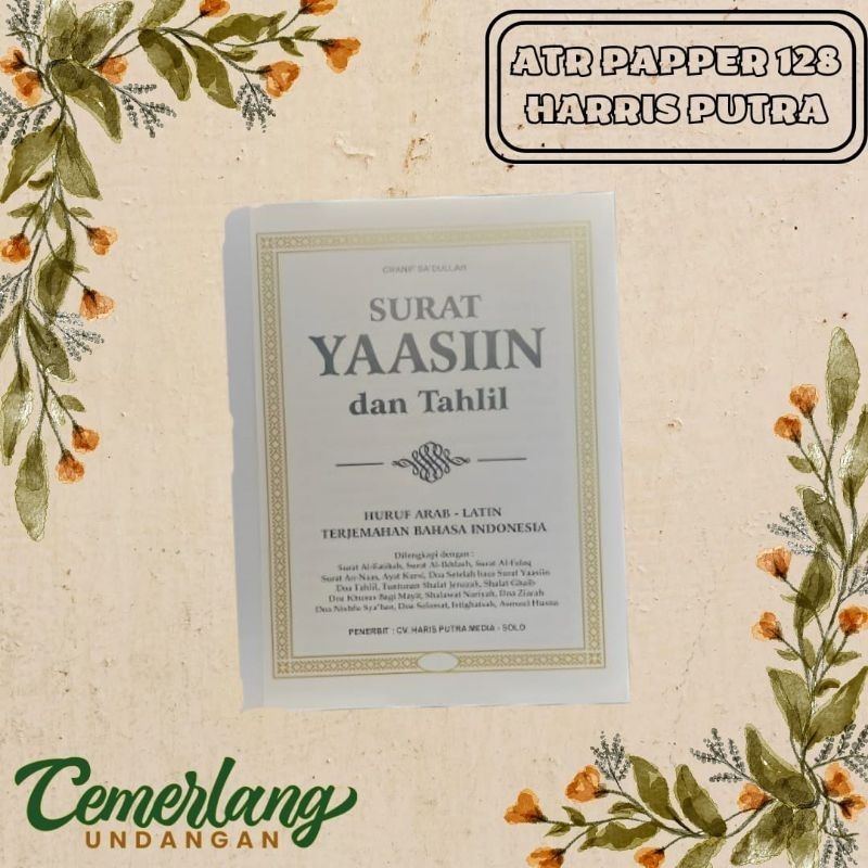 Blangko Yasin atau Tahlil 128 Halaman Bahan Art Paper