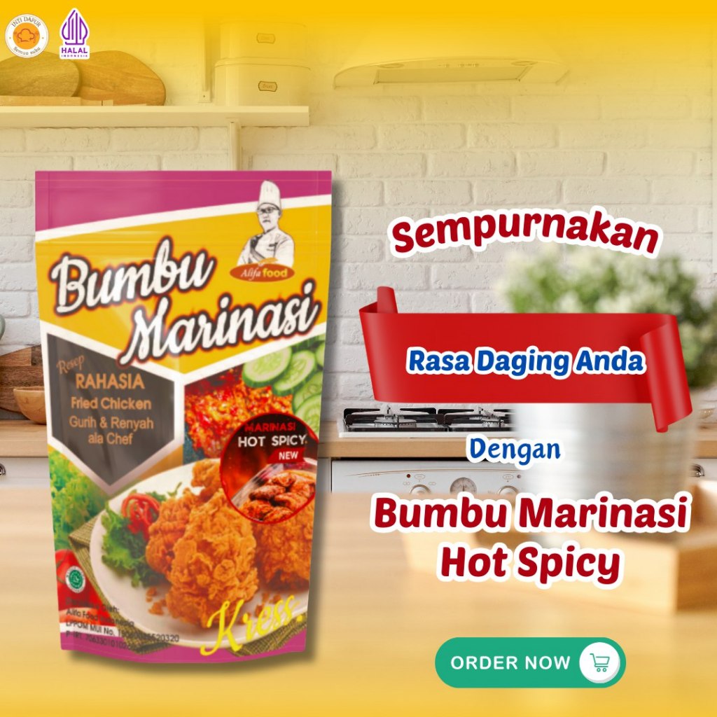 

Bumbu Marinasi Hot Spicy 250gr Alifa Food