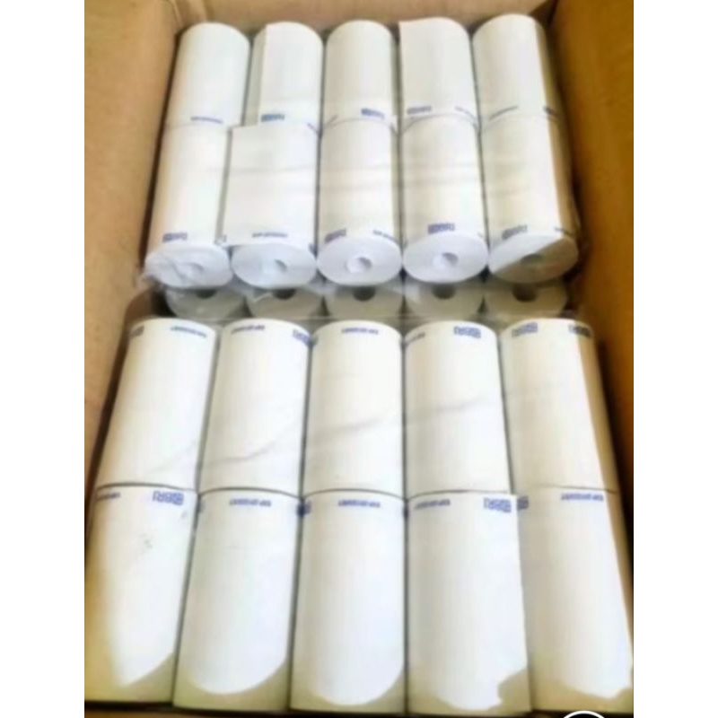 

paket 2kg isi 50 Roll kertas termal logo BRI 57x33mm Coreles