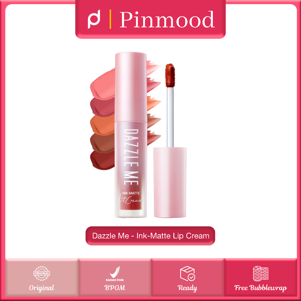 DAZZLE ME - INK-MATTE LIP CREAM ( 2.5 ml ) - Liptint Comfy Matte Finish Long-Lasting 4x Natural Infu